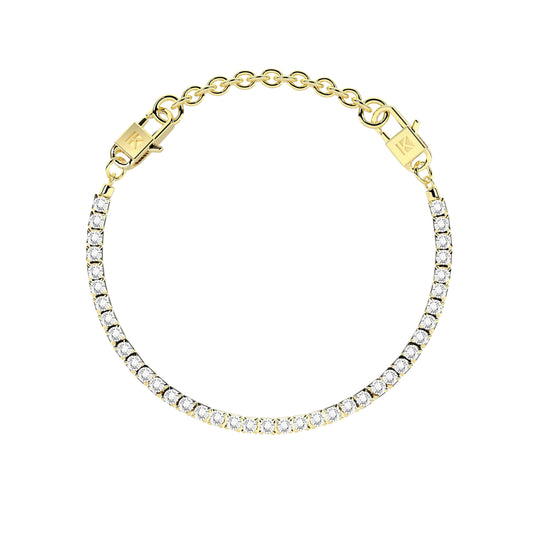 Bracciale da donna Kidult By You in acciaio oro tennis Regolabile 16-19 cm
