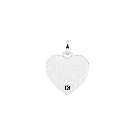 Charm cuore sorella Kidult By You acciaio con cristallo MISURA UNICA