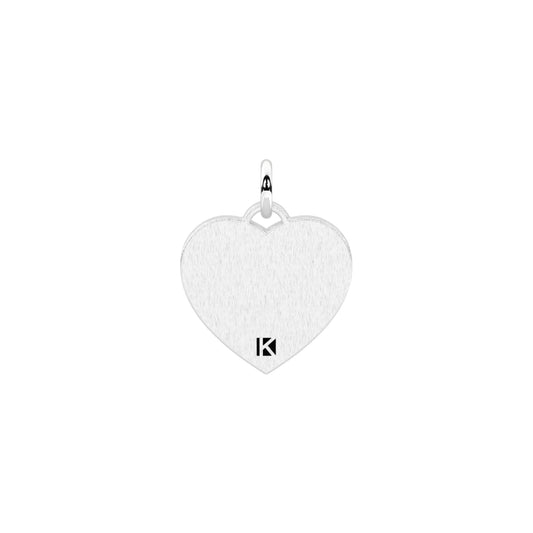 Charm cuore sorella Kidult By You acciaio con cristallo MISURA UNICA