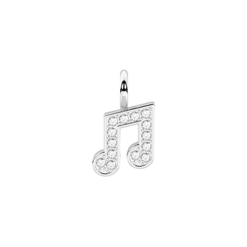 Charm nota musicale Kidult By You acciaio con cristalli MISURA UNICA