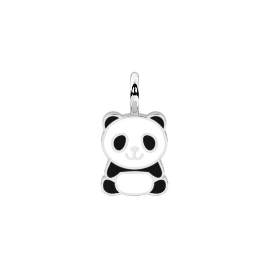 Charm panda Kidult By You acciaio smaltato bianco e nero MISURA UNICA