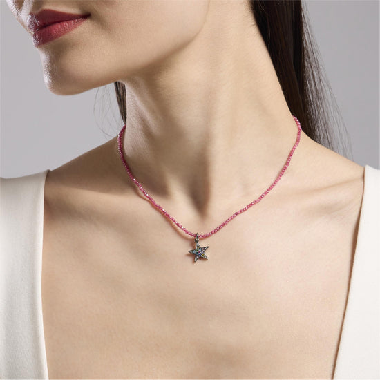 Collana girocollo donna Kidult By You con zirconi rubino MISURA UNICA