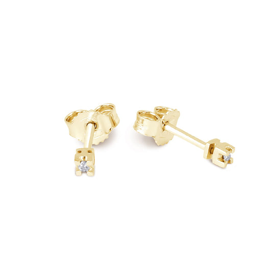 Orecchini da donna Demetra in oro 18Kt e diamanti 0,03ct MISURA UNICA