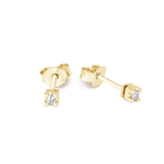 Orecchini da donna Demetra in oro 18Kt e diamanti 0,08ct MISURA UNICA