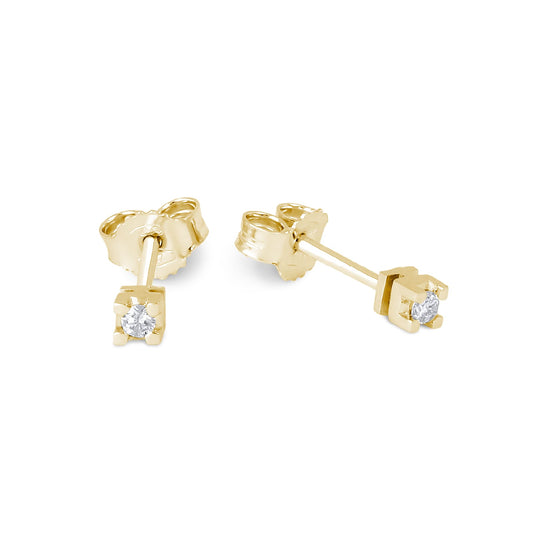 Orecchini da donna Demetra in oro 18Kt e diamanti 0,12ct MISURA UNICA