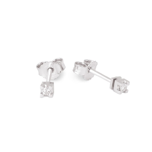 Orecchini da donna Demetra in oro 375‰ e diamanti di 0,10ct MISURA UNICA