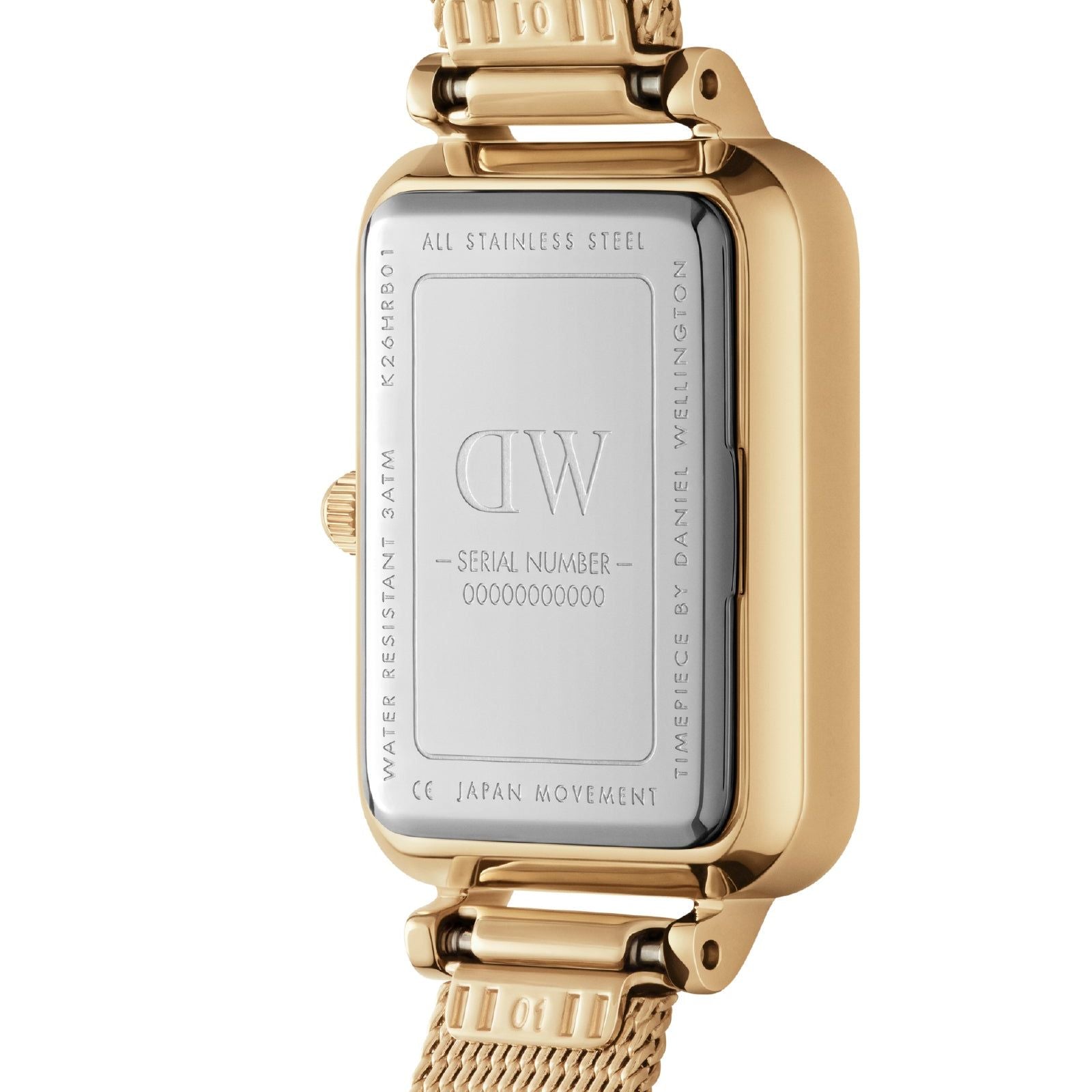 Orologio donna solo tempo Daniel Wellington Quadro in acciaio pvd oro 20x26mm DW00100556-3