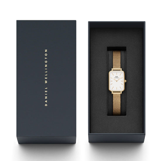 Orologio donna solo tempo Daniel Wellington Quadro in acciaio pvd oro 20x26mm DW00100556-4