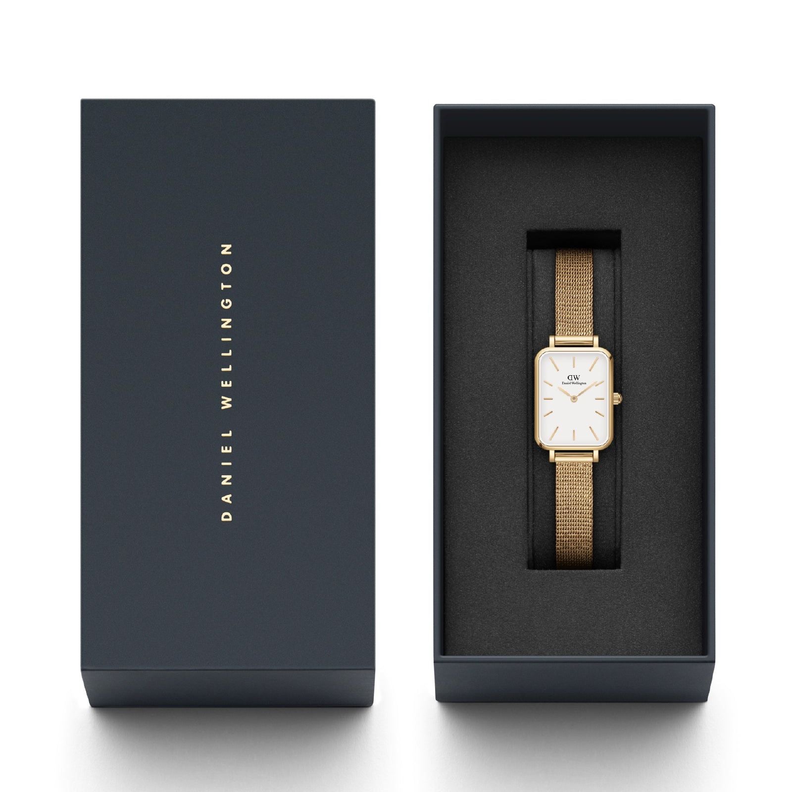 Orologio donna solo tempo Daniel Wellington Quadro in acciaio pvd oro 20x26mm DW00100556-4