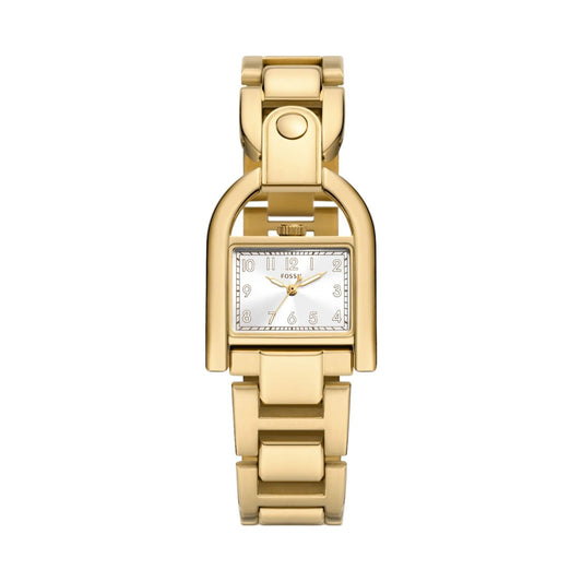Orologio solo tempo Fossil Harwell da donna in acciaio oro con cassa a D 28mm ES5327-1