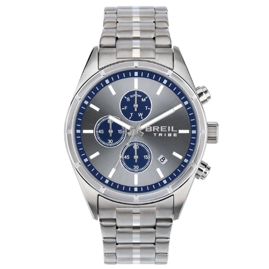 Orologio crono uomo Breil Captain in acciaio con quadrante grigio 42mm EW0693-1