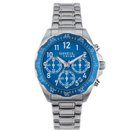 Orologio crono uomo Breil Grow Up in acciaio con quadrante azzurro 37mm EW0719-1