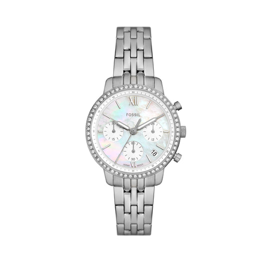 Orologio cronografo Fossil in acciaio inossidabile argento F.ES5357