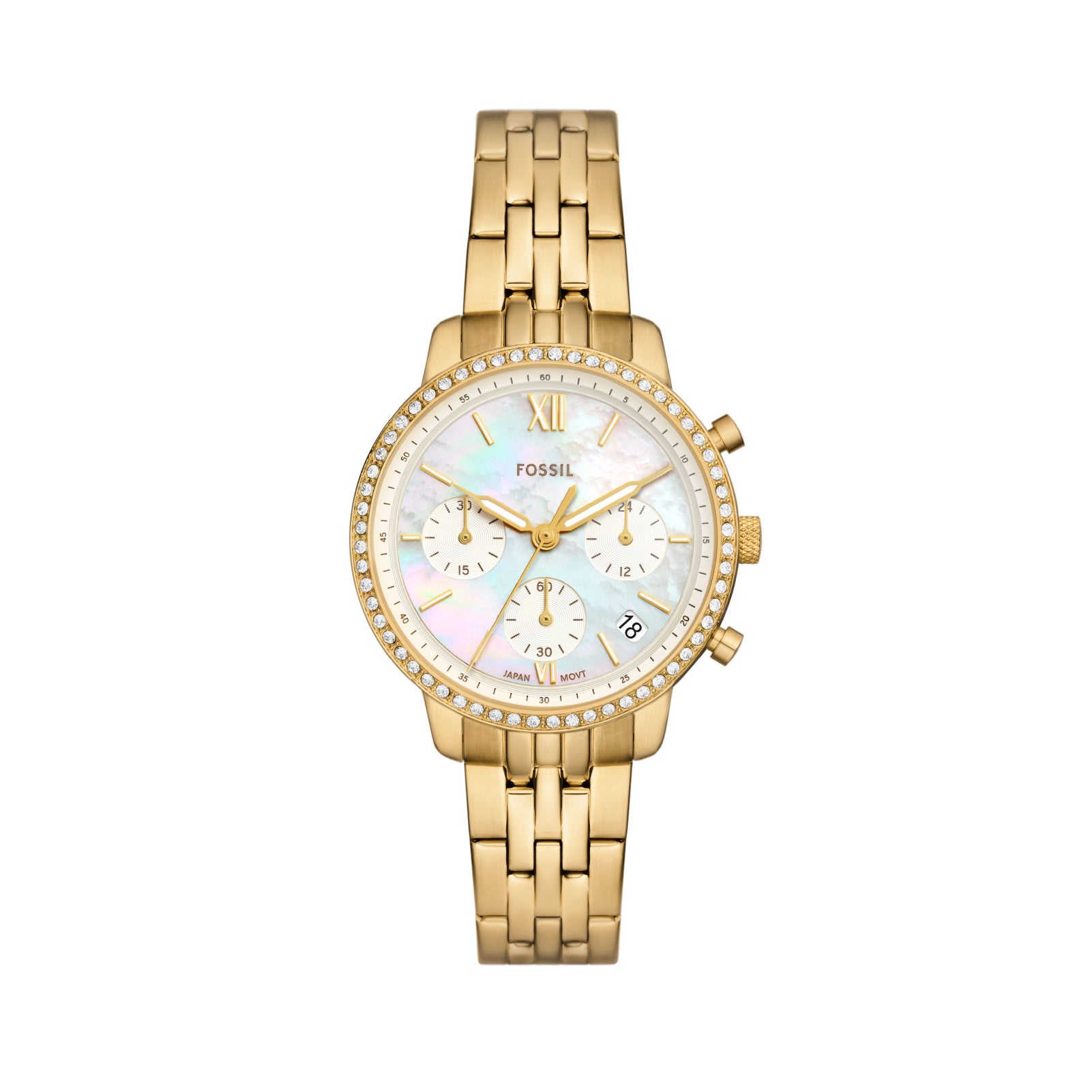 Orologio cronografo Fossil in acciaio inossidabile oro