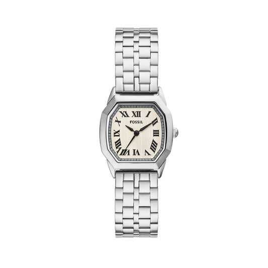 Orologio solo tempo Fossil in acciaio inossidabile argento F.ES5363