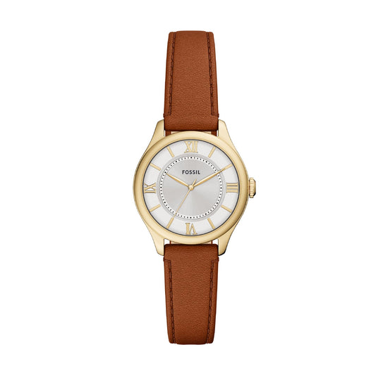Orologio solo tempo da donna Fossil in acciaio e pelle 28mm MISURA UNICA