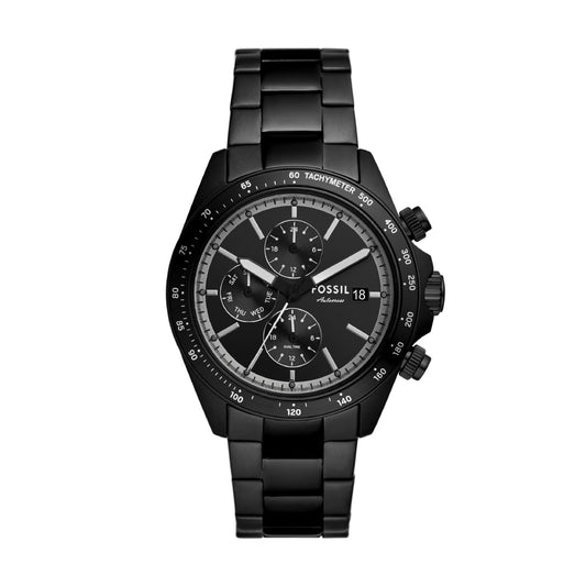 Orologio multifunzione uomo Fossil in acciaio di colore nero MISURA UNICA