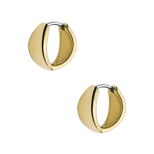 Orecchini a cerchio Fossil in acciaio inossidabile color oro F.JF04741710