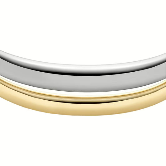 Bracciale rigido bicolore Fossil Domed in acciaio donna Rigido