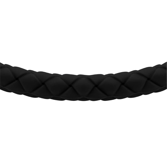 Bracciale da uomo della Fossil in acciaio e silicone nero