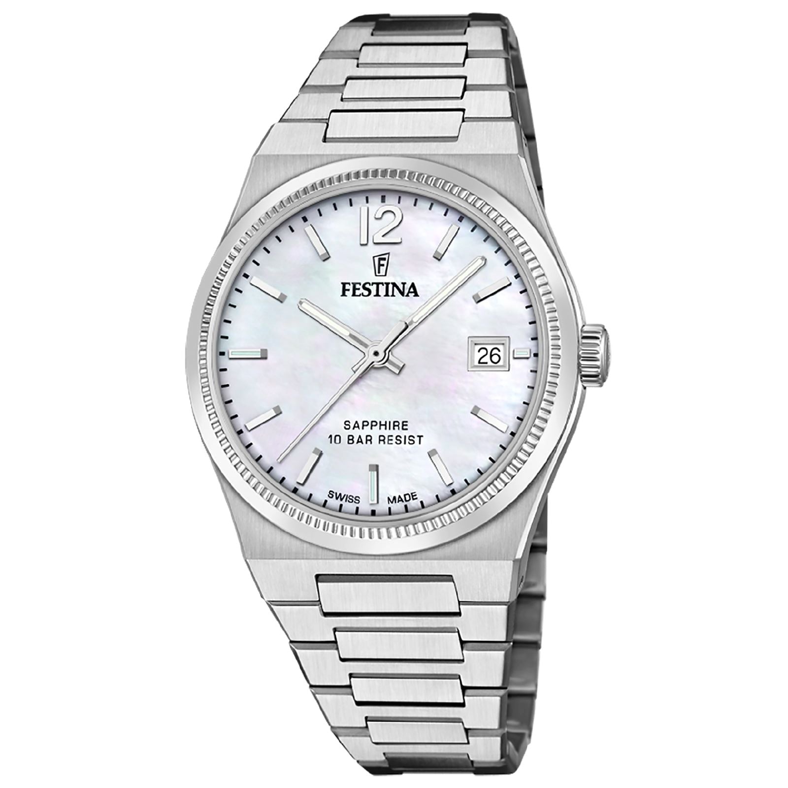 Orologio solo tempo donna Festina My Swiss Time acciaio madreperla