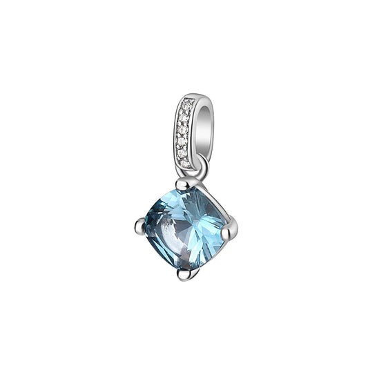 Charm donna Brosway Fancy argento zirconi bianchi quadrato azzurro FCL18-1