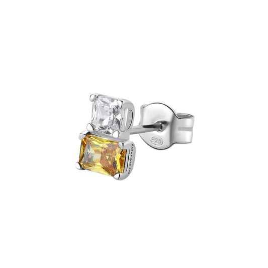 Orecchino a lobo Brosway Fancy donna in argento con zircone giallo e bianco FEY07-1