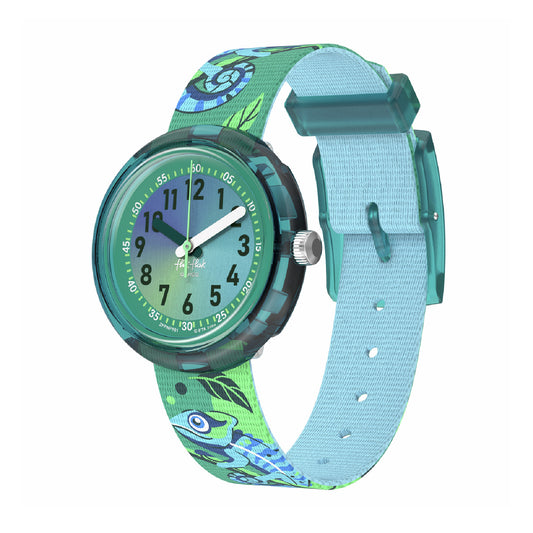 Orologio bimbi Flik Flak in plastica e cinturino con camaleonti