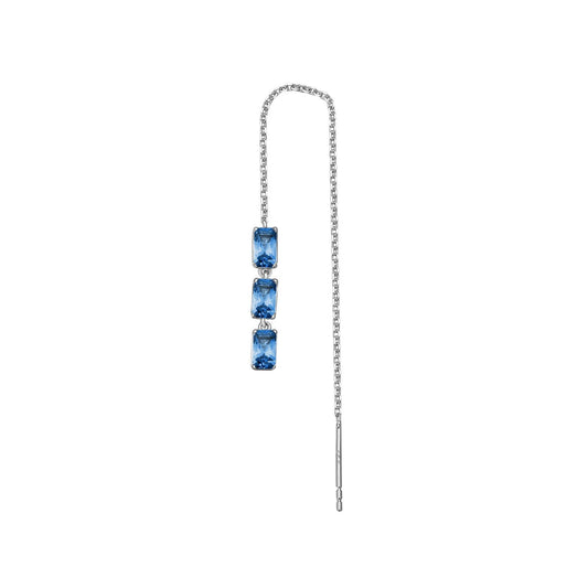 Orecchino saliscendi pendente Brosway Fancy donna in argento con zirconi blu FFB13-1