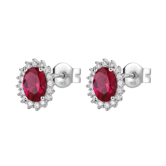 Orecchino a lobo Brosway Fancy donna in argento con zirconi rossi e bianchi FPR15-1