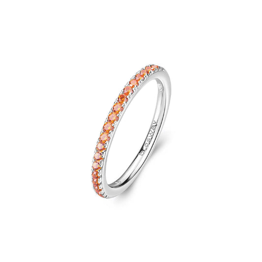 Anello veretta donna Brosway Fancy in argento con zirconi arancioni FVO20-1