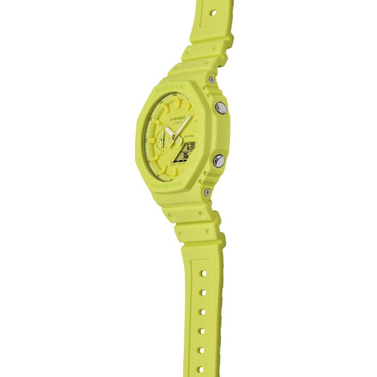 Orologio digitale analogico uomo Casio G-Shock resina giallo fluo 48x45mm GA-2100-9A9ER-2