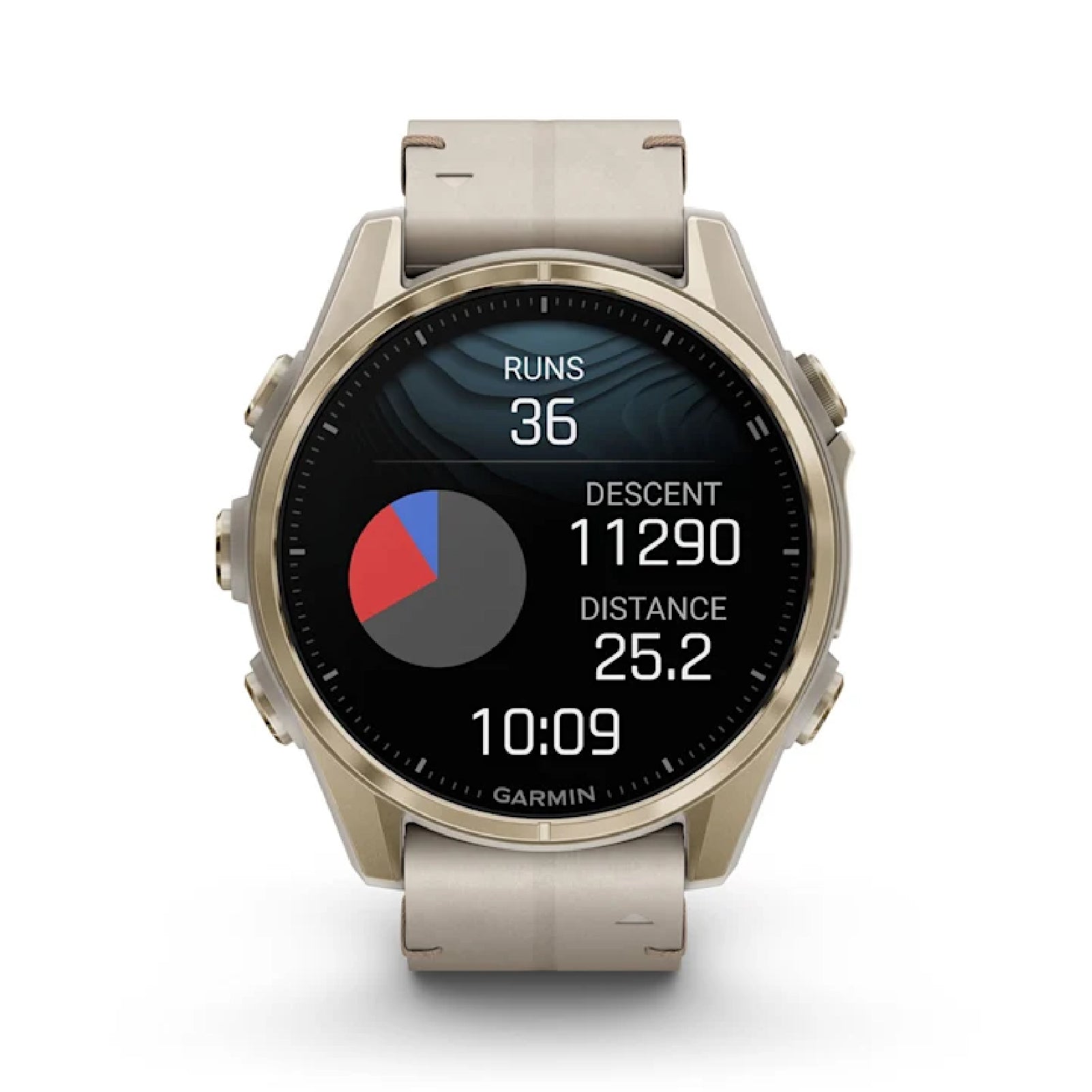 Smartwatch Garmin in acciaio gold e silicone grey sandstone MISURA UNICA