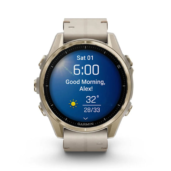 Smartwatch Garmin in acciaio gold e silicone grey sandstone MISURA UNICA