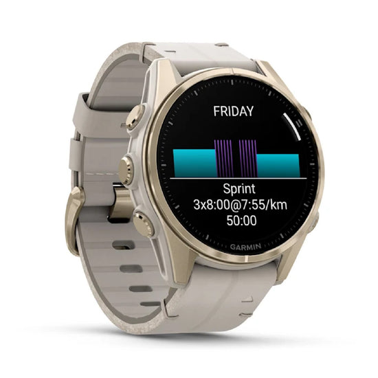 Smartwatch Garmin in acciaio gold e silicone grey sandstone MISURA UNICA