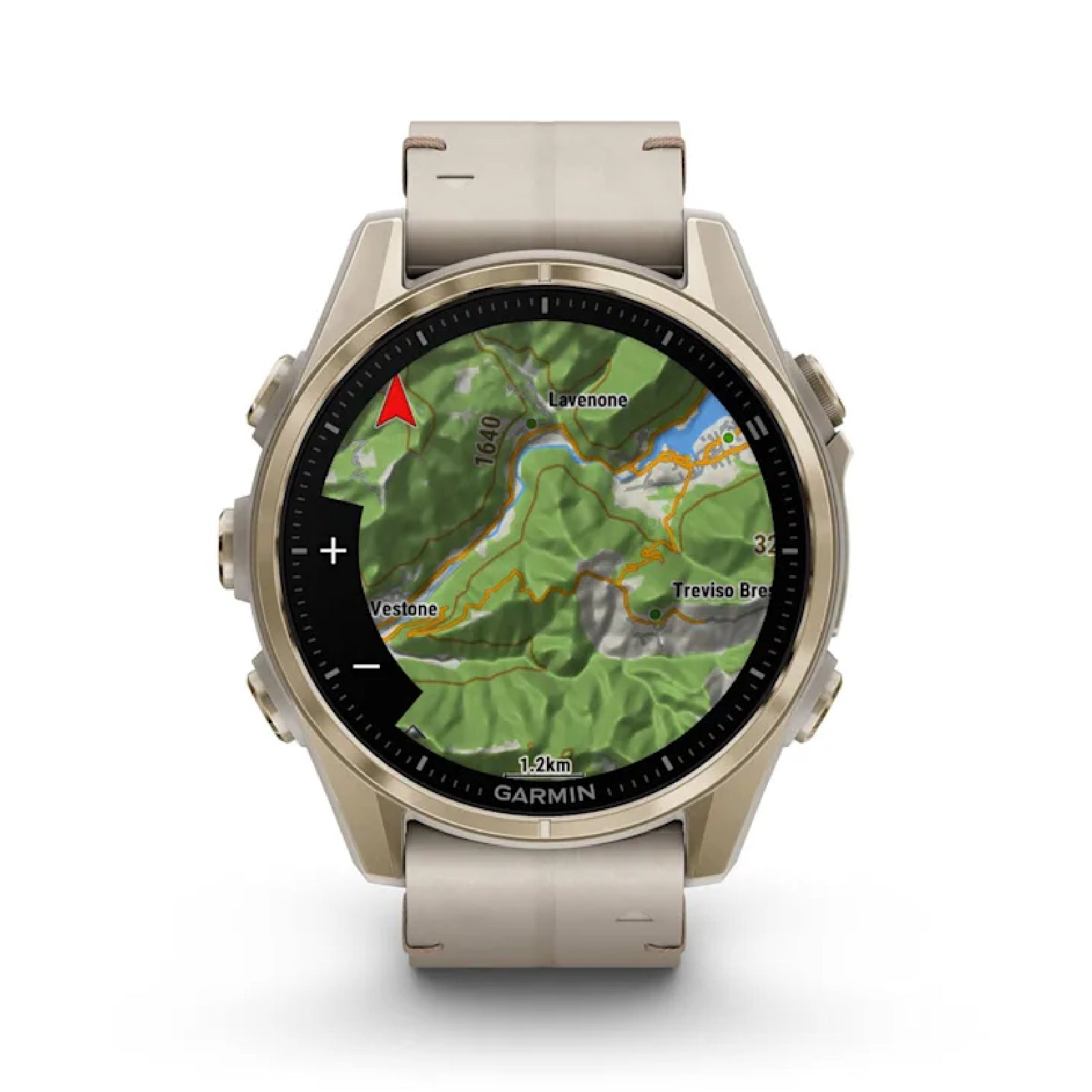 Smartwatch Garmin in acciaio gold e silicone grey sandstone MISURA UNICA