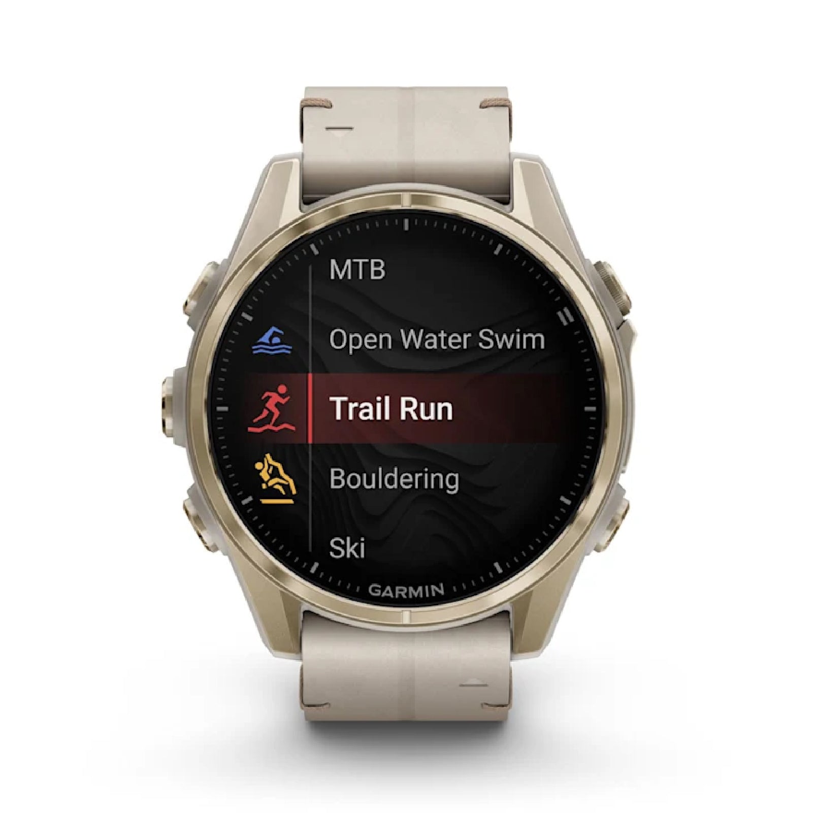 Smartwatch Garmin in acciaio gold e silicone grey sandstone MISURA UNICA