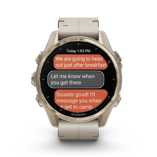 Smartwatch Garmin in acciaio gold e silicone grey sandstone MISURA UNICA