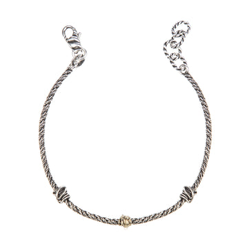 Bracciale uomo Giacomo Burroni argento 925 con tre nodi Regolabile 19-21 cm