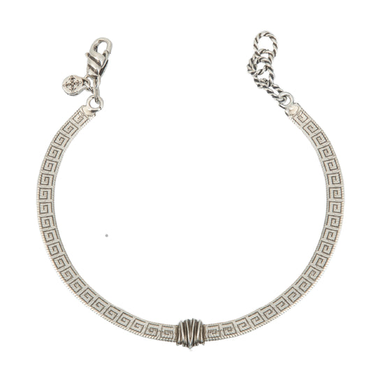 Bracciale uomo Giacomo Burroni argento 925 in stile greco Regolabile 19-21 cm