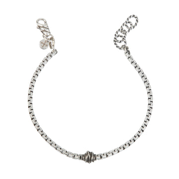 Bracciale catena da uomo Giacomo Burroni argento con nodo Regolabile 19-21 cm