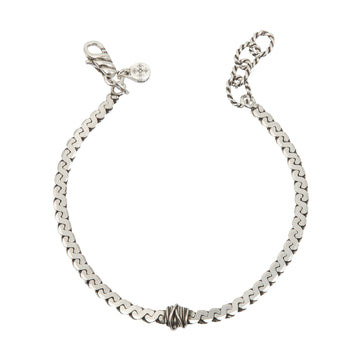 Bracciale catena con nodo uomo Giacomo Burroni in argento Regolabile 19-21 cm