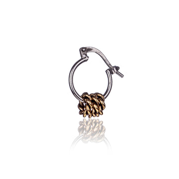 Mono orecchino cerchio uomo Giacomo Burroni argento 925 MISURA UNICA