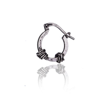 Mono orecchino a cerchio uomo Giacomo Burroni argento 925 MISURA UNICA