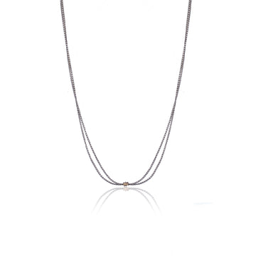 Collana da uomo Giacomo Burroni argentconh nodo in oro MISURA UNICA