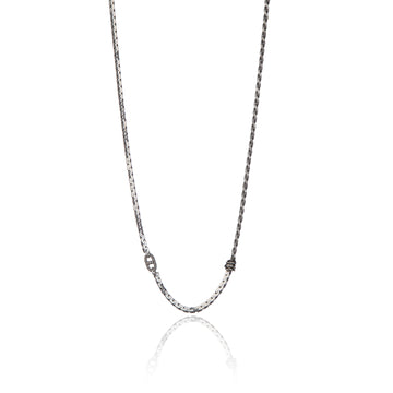 Collana uomo Giacomo Burroni argento 925 con due nodi MISURA UNICA