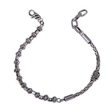 Bracciale da uomo collezione Giacomo Burroni in argento Regolabile 19-21 cm