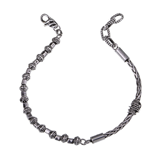 Bracciale da uomo collezione Giacomo Burroni in argento Regolabile 19-21 cm