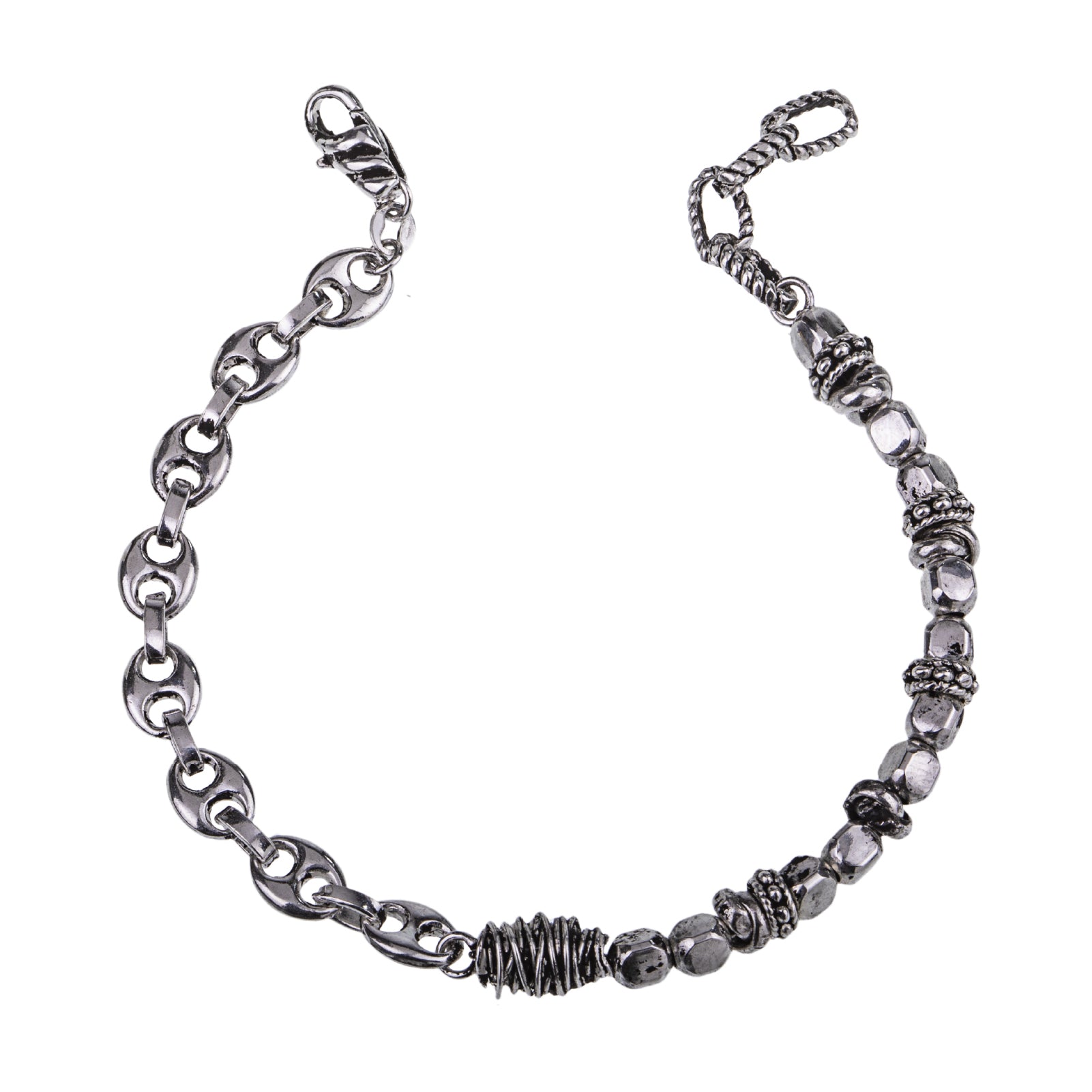 Bracciale da uomo della collezione Giacomo Burroni in argento Regolabile 19-21 cm