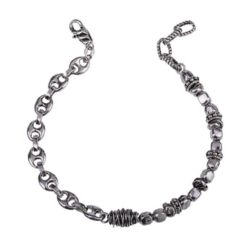 Bracciale da uomo della collezione Giacomo Burroni in argento Regolabile 19-21 cm